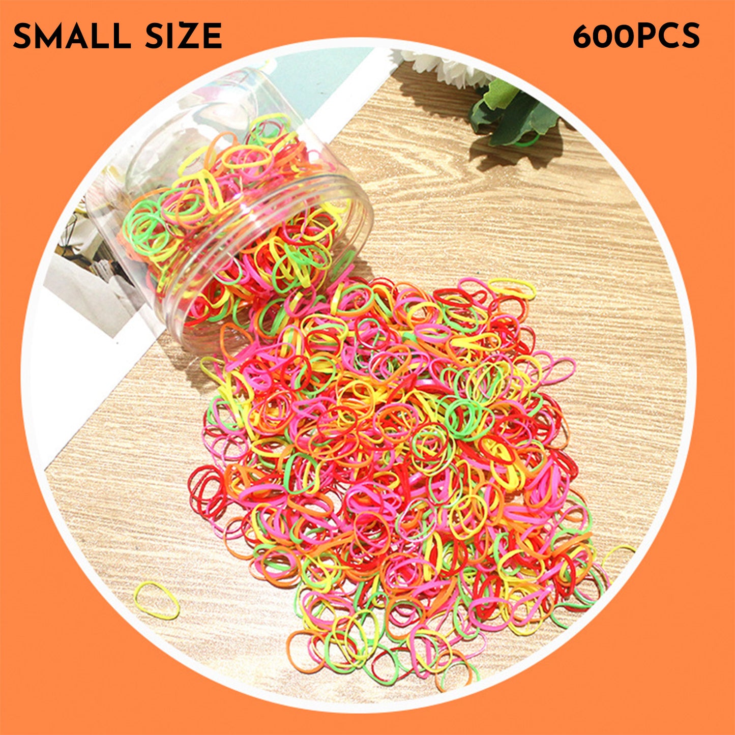 Haargummis für Babys und Kleinkinder, dünne, kleine Haargummis aus TPU, 300–600 Stück pro Packung