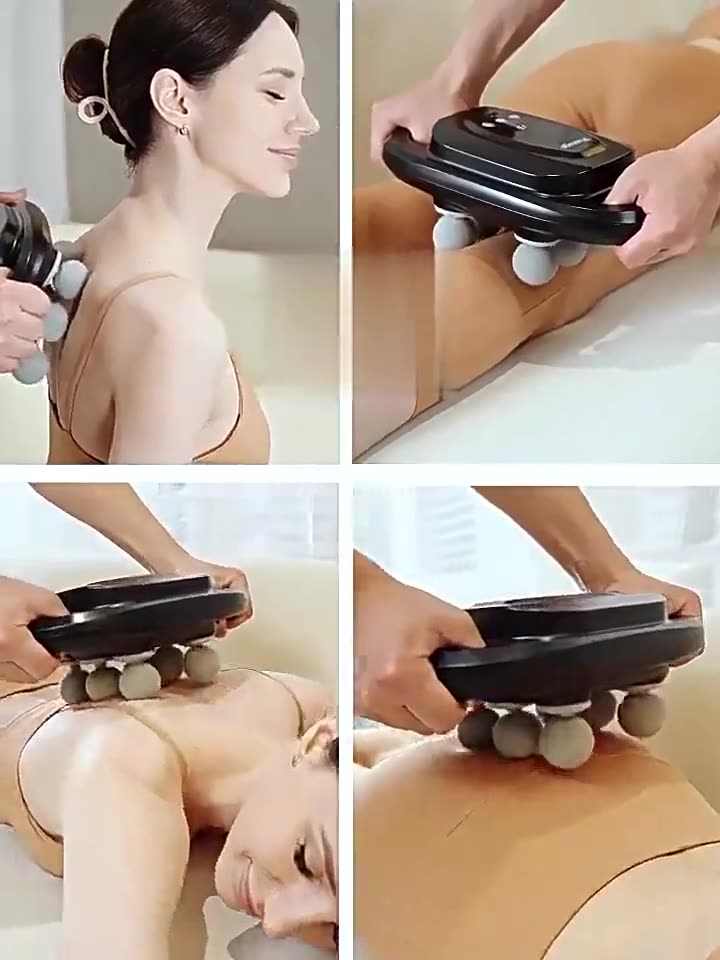 Professionelles, grenzüberschreitendes Faszienmassagegerät mit sechs Aufsätzen und Hochfrequenzvibration zur Muskelentspannung, Heimmassagegerät, auf Lager