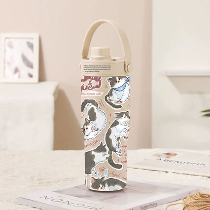 Ceramic Inner Liner Insulated Large Capacity Hand-held Straw Cup