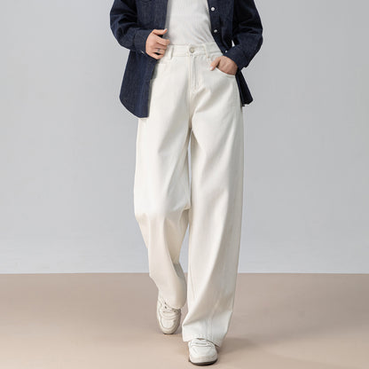 High-waisted Curved Sickle Pants Wide-leg Pants Autumn New