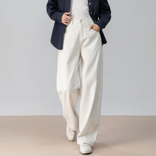 Hochtaillierte, geschwungene Sichelhosen mit weitem Bein, Herbstneuheit