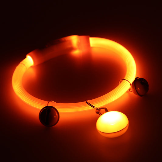 Glänzendes Hundehalsband, leuchtendes Hundehalsband mit Lauflicht