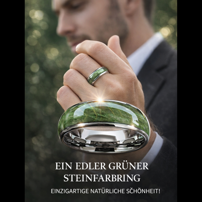 Eleganter grüner Holzmaserungsring