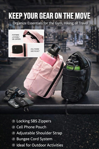 Magnetische Fitness-Kettle-Tasche, Umhängetasche, magnetische Sporttasche für Damen und Herren, Flaschenhalter mit magnetischer Befestigung
